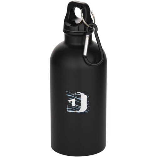 Oregon 400 ml matte RCS-zertifizierte einwandige Trinkflasche aus recyceltem Edelstahl mit Karabinerhaken