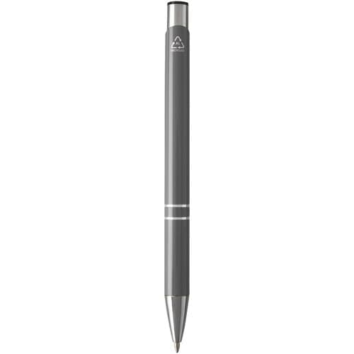 Moneta Kugelschreiber aus recyceltem Aluminium (schwarze Mine)
