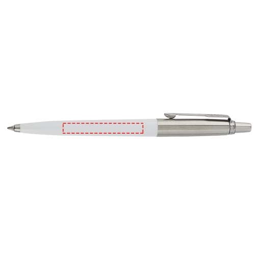 Parker Jotter Recycled Kugelschreiber (blaue Mine) – Druckbeispiel Tampondruck, 1-farbig, 45 x 6 mm - Schaft