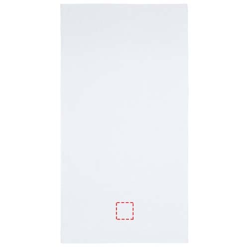 Ellie 550 g/m² Baumwollhandtuch 70 x 140 cm – Druckbeispiel Embroidery fixed 4, 1-farbig, 100 x 100 mm - Vorderseite