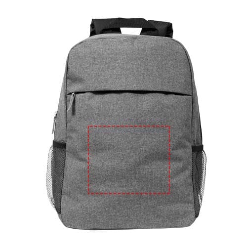 Hoss 15" Laptoprucksack 18L – Druckbeispiel Siebdruck, 1-farbig, 180 x 150 mm - Vorderseite