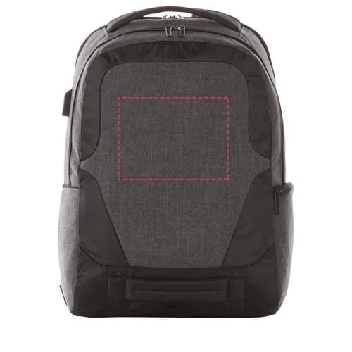 Overland 17" TSA Laptop-Rucksack 18L – Druckbeispiel Siebdruck, 1-farbig, 160 x 120 mm - Vorderseite