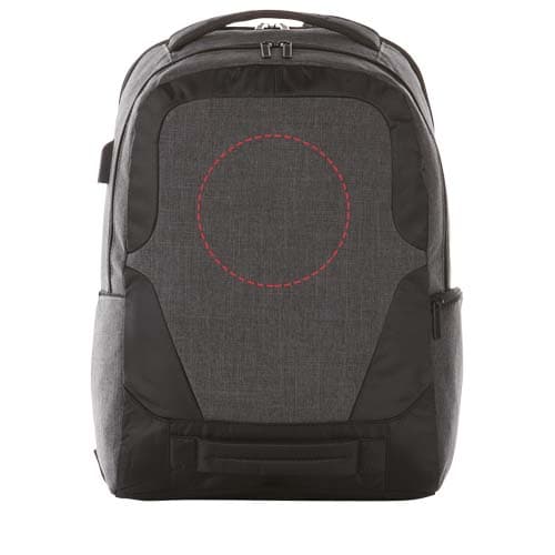Overland 17" TSA Laptop-Rucksack 18L – Druckbeispiel Embroidery fixed 2, 90 x 90 mm - Vorderseite