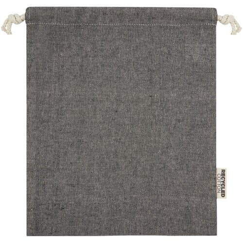 Pheebs 150 g/m² GRS Zuziehbeutel aus Recyclingbaumwolle mittel 1,5 l