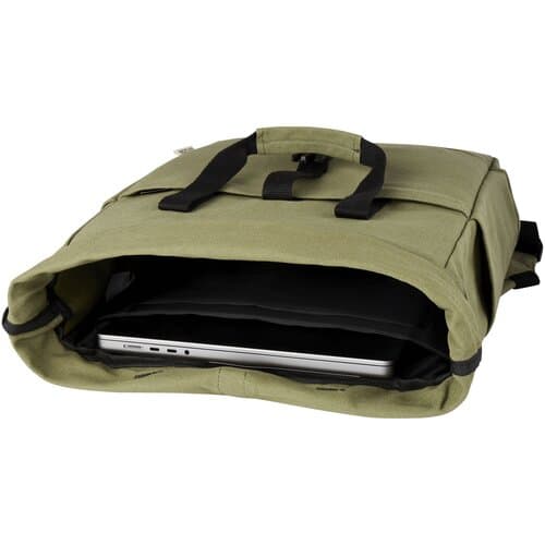 Joey 15" GRS Rolltop Laptoprucksack aus recyceltem Canvas 15 L