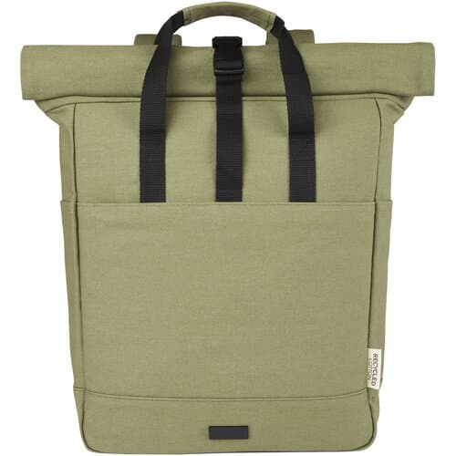 Joey 15" GRS Rolltop Laptoprucksack aus recyceltem Canvas 15 L