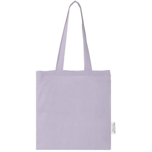 Madras 140 g/m² Baumwoll Tragetasche aus GRS recycelter Baumwolle, 7L
