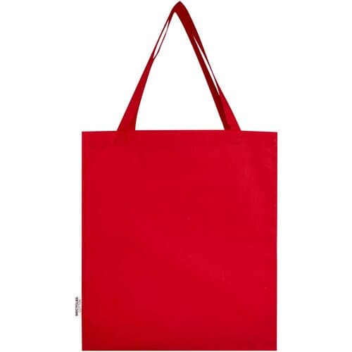 Madras 140 g/m² Baumwoll Tragetasche mit Seitenfalten aus GRS recycelter Baumwolle 12L