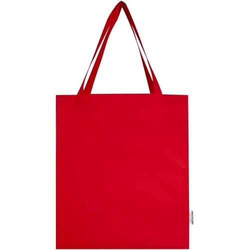 Madras 140 g/m² Baumwoll Tragetasche mit Seitenfalten aus GRS recycelter Baumwolle 12L