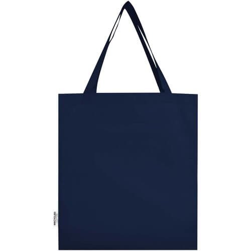 Madras 140 g/m² Baumwoll Tragetasche mit Seitenfalten aus GRS recycelter Baumwolle 12L
