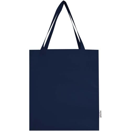 Madras 140 g/m² Baumwoll Tragetasche mit Seitenfalten aus GRS recycelter Baumwolle 12L