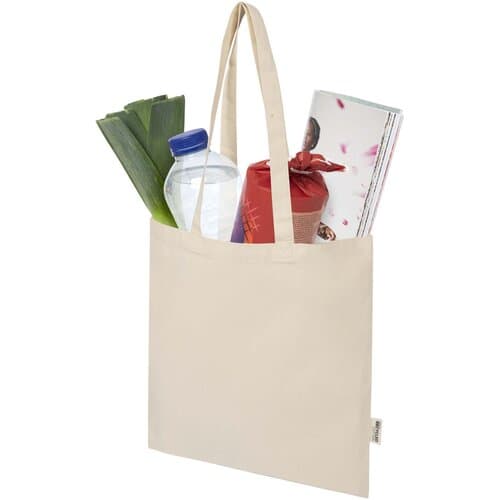 Madras Blend 140 g/m² Tragetasche aus GRS-recycelter Baumwolle 7L