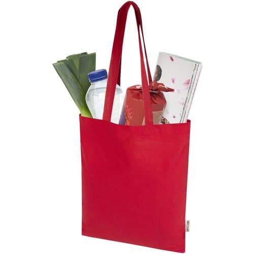 Madras Blend 140 g/m² Tragetasche aus GRS-recycelter Baumwolle 7L