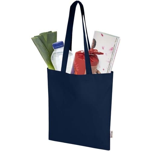 Madras Blend 140 g/m² Tragetasche aus GRS-recycelter Baumwolle 7L