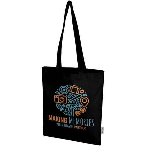 Madras Blend 140 g/m² Tragetasche aus GRS-recycelter Baumwolle 7L