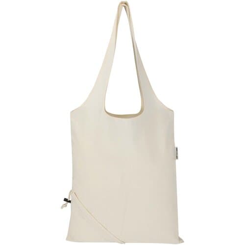 Madras Blend 140 g/m², GRS-zertifizierte, faltbare Baumwoll Tragetasche, 7 l