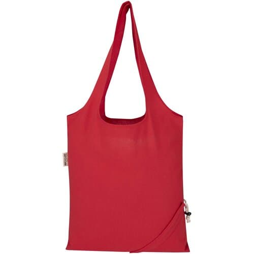 Madras Blend 140 g/m², GRS-zertifizierte, faltbare Baumwoll Tragetasche, 7 l