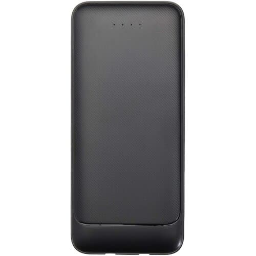 Adhil 10 W 10.000 mAh Powerbank aus recyceltem Kunststoff mit 2 integrierten Kabeln