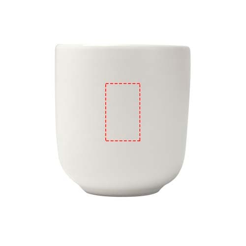 Male 90 ml Keramik Espressotassen – 2er Set, matt – Druckbeispiel Lasergravur, 15 x 25 mm - 1. Becher