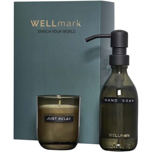 Wellmark Discovery 250 ml Handseifenspender und 150 g Duftkerze im Set