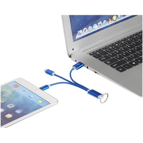 Metal 3-in-1 Ladekabel mit Schlüsselanhänger