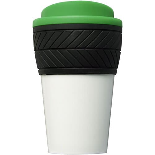 Brite-Americano® 350 ml Isolierbecher mit Schutzring Reifen-Design