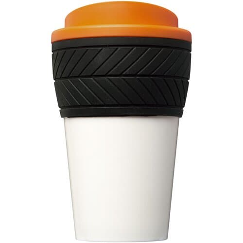 Brite-Americano® 350 ml Isolierbecher mit Schutzring Reifen-Design