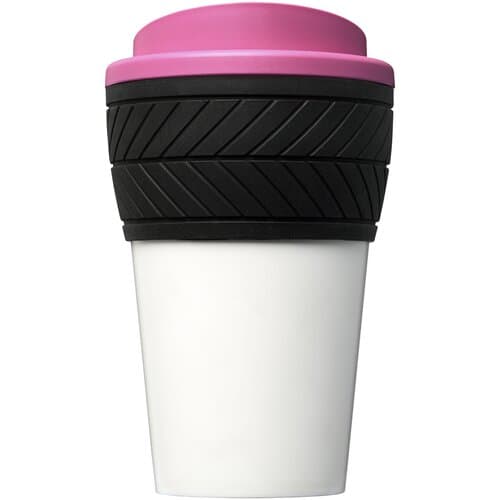 Brite-Americano® 350 ml Isolierbecher mit Schutzring Reifen-Design