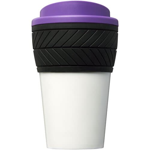 Brite-Americano® 350 ml Isolierbecher mit Schutzring Reifen-Design