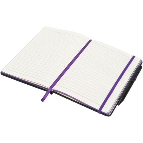 Noir Edge A5 Notizbuch mit farbigem Rand