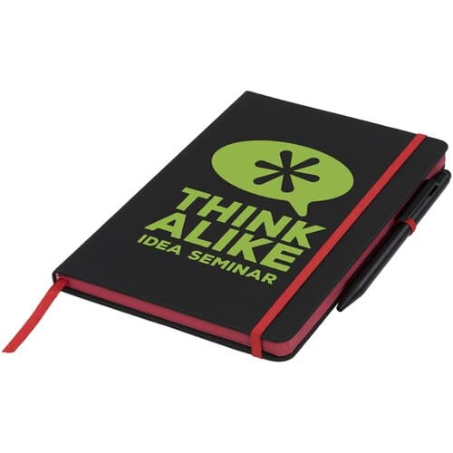 Noir Edge A5 Notizbuch mit farbigem Rand