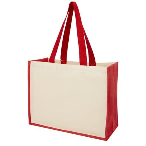 Varai 320 g/m Canvas und Jute Einkaufstasche 23L