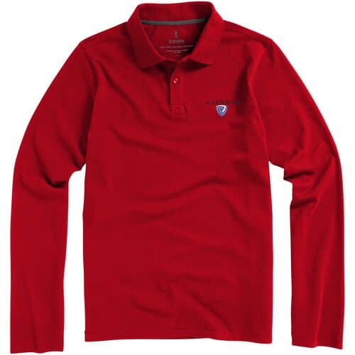 Calgary 180 g/m² Langarm Poloshirt für Herren