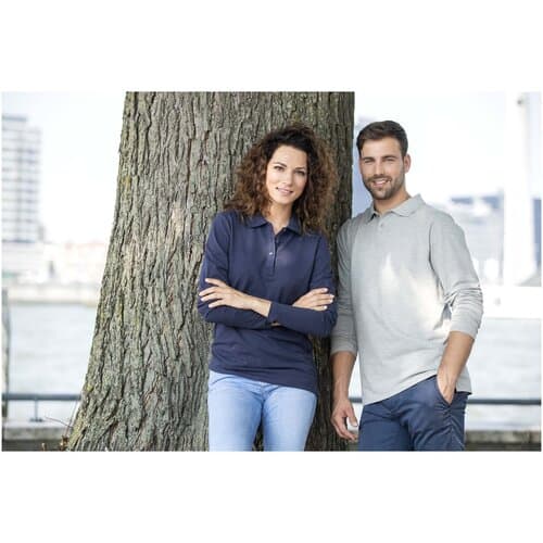 Calgary 180 g/m² Langarm Poloshirt für Herren