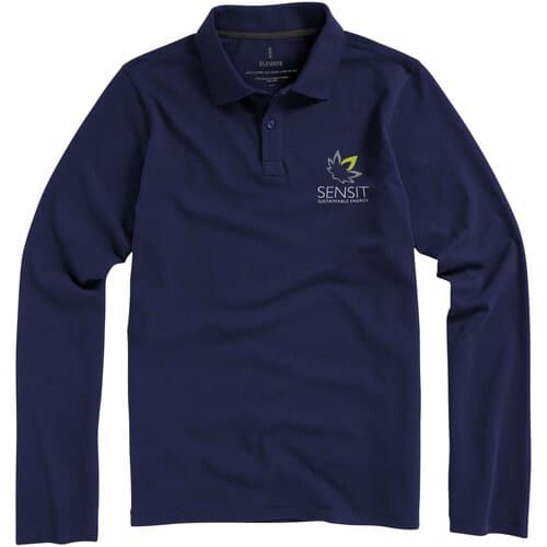 Calgary 180 g/m² Langarm Poloshirt für Herren