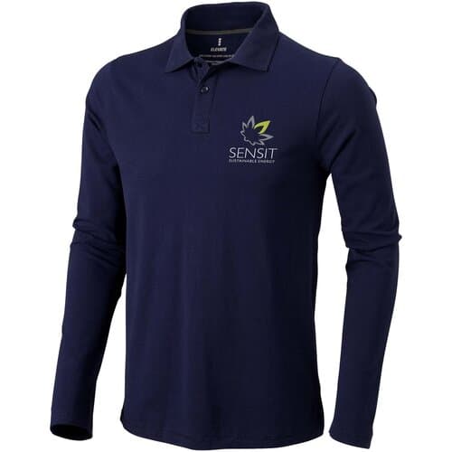 Calgary 180 g/m² Langarm Poloshirt für Herren