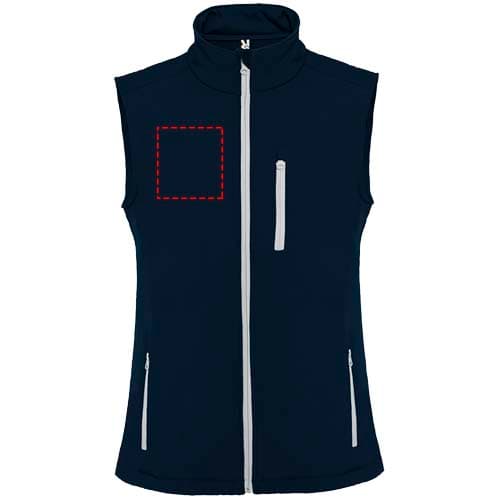 Nevada Softshellbodywarmer Unisex – Druckbeispiel DTF Transfer 2 max. 100cm², 110 x 120 mm - rechte Brust