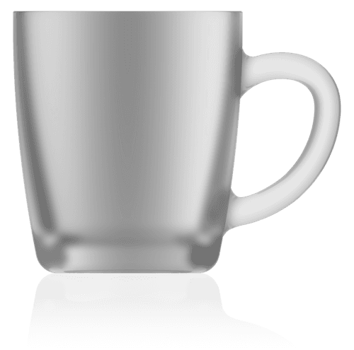 Glastasse Basic Tee satiniert