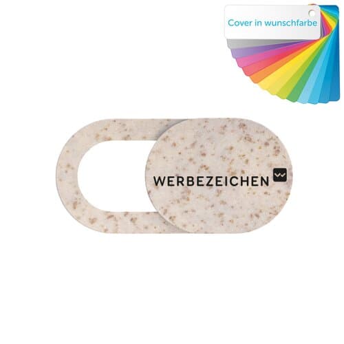 Biologisch abbaubare Webcam Cover in individueller Klappkarte T1