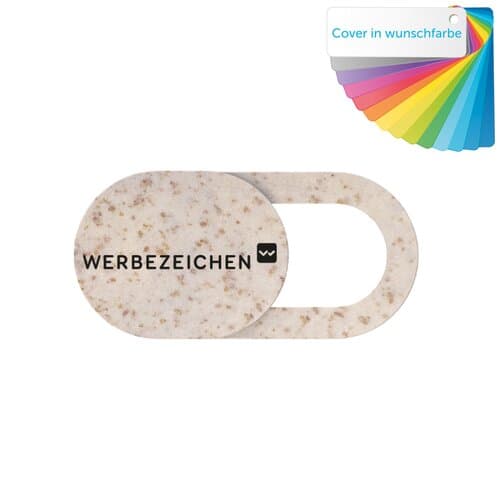 Biologisch abbaubare Webcam Cover in individueller Klappkarte T1