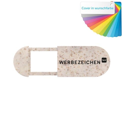 Biologisch abbbaubare Webcam Cover in individueller Klappkarte T5