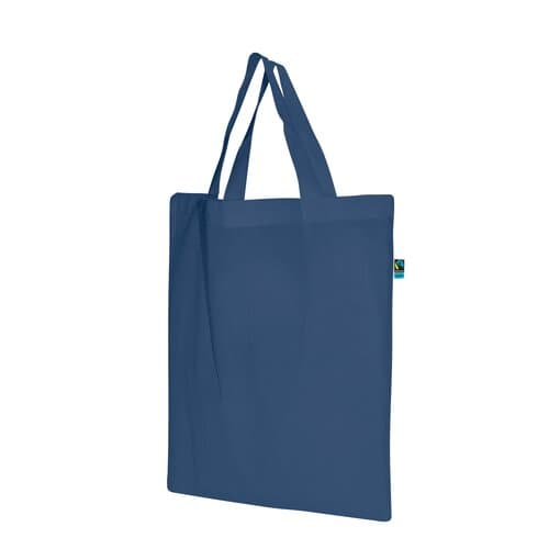 Fairtrade Baumwolltasche mit kurzen Griffen - 140 g/m² - 38 x 42 cm