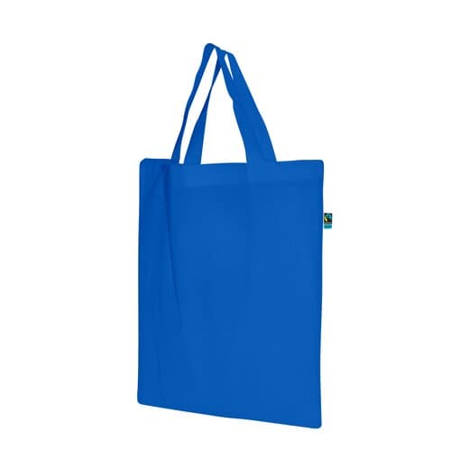Fairtrade Baumwolltasche mit kurzen Griffen - 140 g/m² - 38 x 42 cm