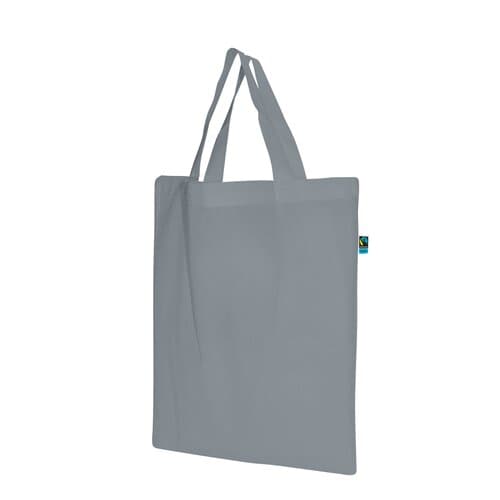 Fairtrade Baumwolltasche mit kurzen Griffen - 140 g/m² - 38 x 42 cm