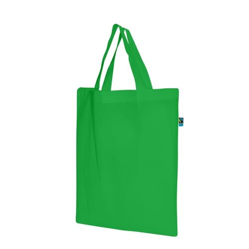 Fairtrade Baumwolltasche mit kurzen Griffen - 140 g/m² - 38 x 42 cm