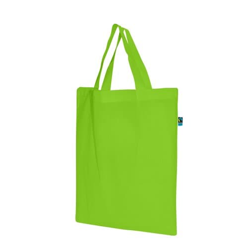 Fairtrade Baumwolltasche mit kurzen Griffen - 140 g/m² - 38 x 42 cm