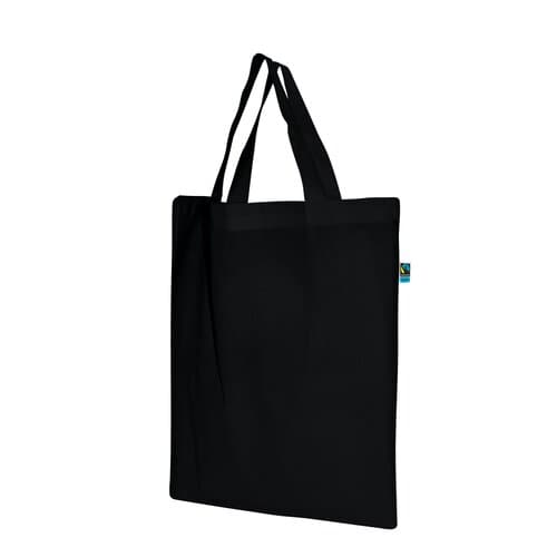 Fairtrade Baumwolltasche mit kurzen Griffen - 140 g/m² - 38 x 42 cm