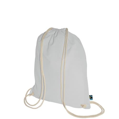 Fairtrade Baumwoll-Turnbeutel mit Tragekordeln - 140 g/m² - 38 x 46 cm