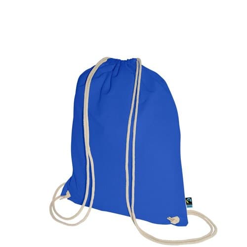 Fairtrade Baumwoll-Turnbeutel mit Tragekordeln - 140 g/m² - 38 x 46 cm