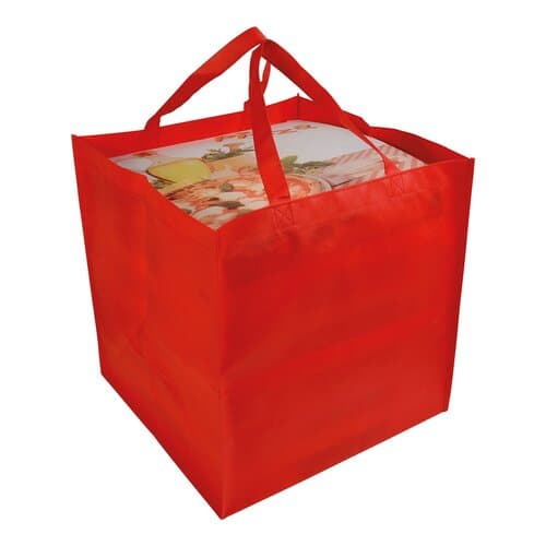 Non-Woven-Tasche mit kurzen Griffen - 80 g/m² - 36 x 36 x 37 cm
